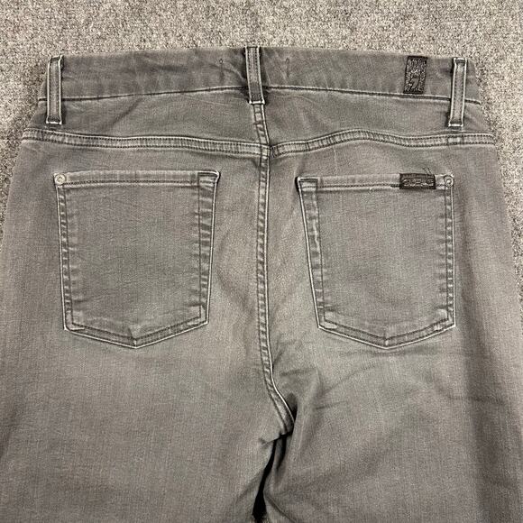 7 For All Mankind B(Air) The High Waist Ankle Skinny Jeans Gray Women's Size 29 - Picture 4 of 11